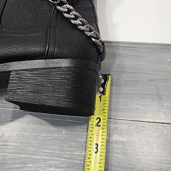 Kenneth Cole REACTION Salt Biker Chain Chelsea Boots Black US 7.5 M - Picture 12 of 14